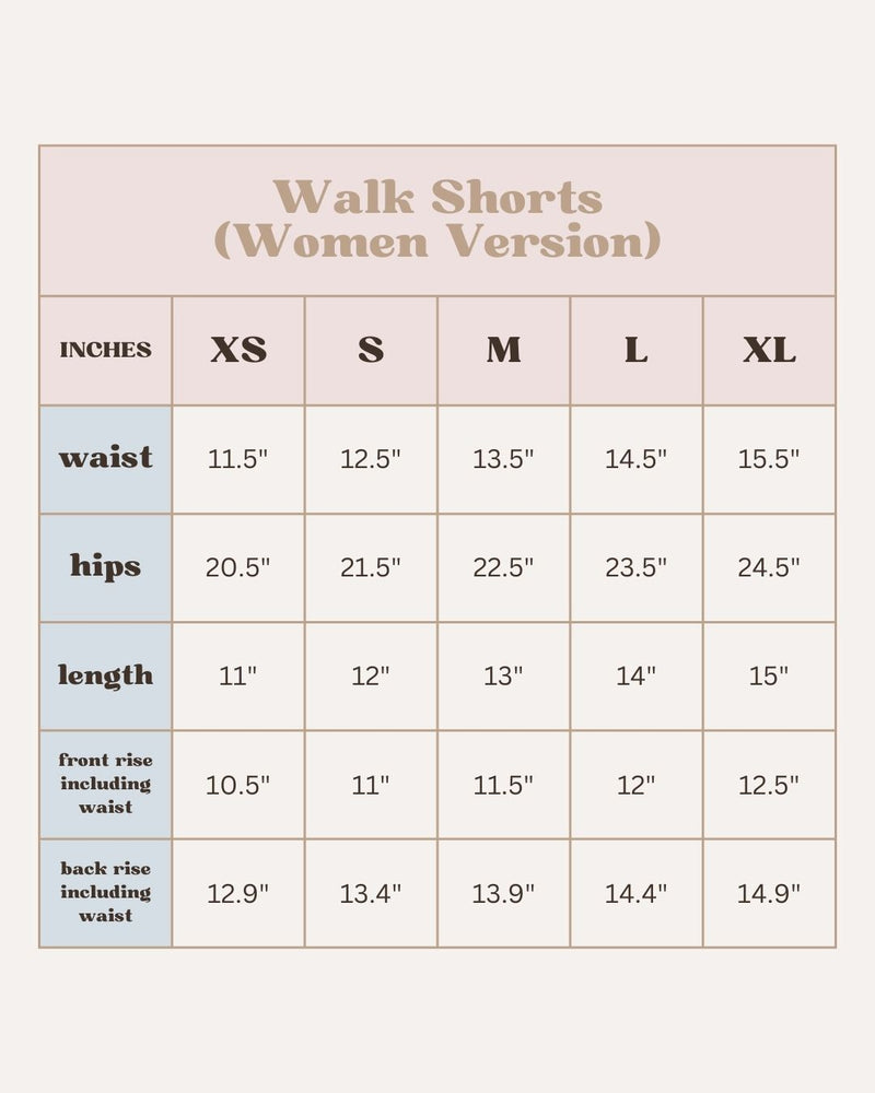 Walk Shorts - female cutting