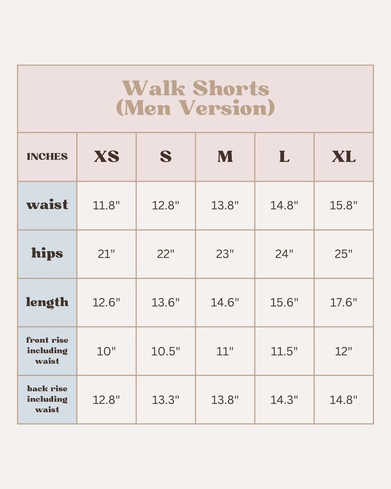 Walk Shorts - male cutting